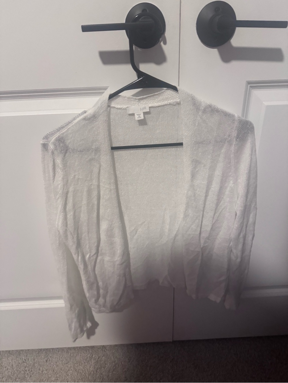 J jill Lightweight White Open-Front Women’s Cardigan - Size S
